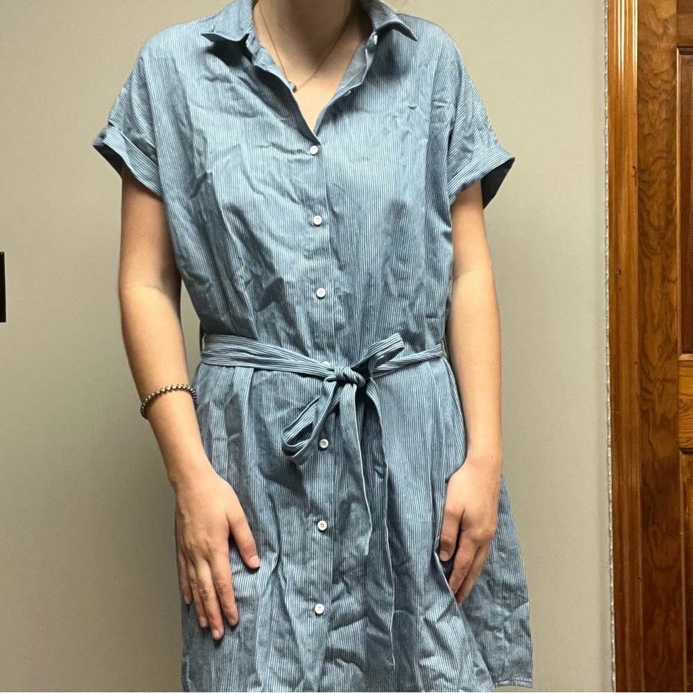HYFVE Blue and White Striped Top